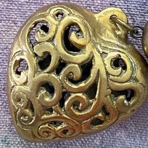 VINTAGE ARTISAN Brass Heart Pendant Necklace